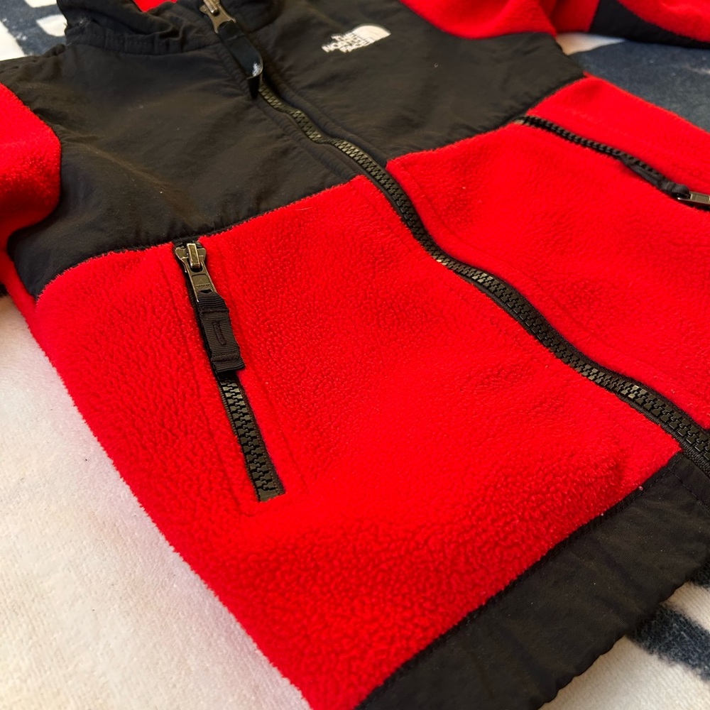 The North Face Red and Black Full-Zip Jacket - Picture 3 of 7